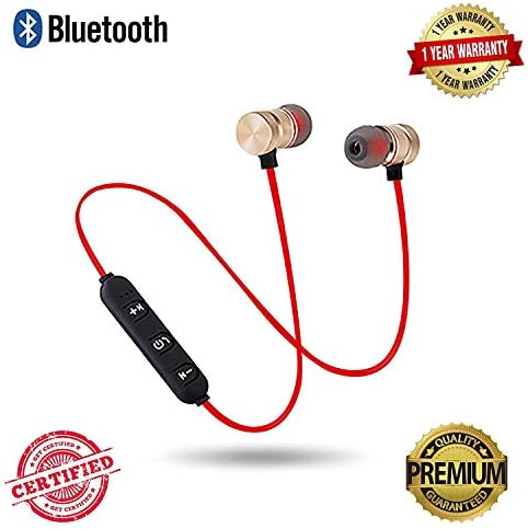 Quastro Magnet Wireless Stereo Earphones V4.1 With Mic Noise Cancelling Sweatproof Sports Running Headset Compatible with Xiaomi, Lenovo, Apple, Samsung, Sony, Oppo, Gionee, Vivo Smartphones WHITE (One Year Warranty)