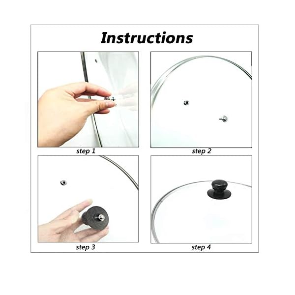 Pot-Lid-KnobsUniversal-Kitchen-Cookware-Lid-Replacement-Knobs-Casserole-Kettle-Cover-Glass-Saucepan-Lid-Pot-Holding-Handles-Black-4 Pot Lid Knobs, Universal Pot Lid Handle Covers, Heat Resistant Kitchen Cookware Pan Lid Cover Hand Grip Replacement…