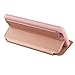 Nouske iPhone 6/6S Smart Touch Case S-View Window Flip Cover/Magnetic Closure/Stand/TPU bumper/360 Protection, Rose Gold