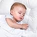 [ 2 Pack ] Baby Toddler Pillows for Sleeping 14 x 19, Oeko-Tex 100 Certified 100% Organic Cotton Exterior, Contour Design, Helps Prevent Flat Head Syndrome for Newborns & Infants,White