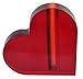 Tom David Lewis Lucite Heart Shaped Bud Vase - for Desktop, Shelf, Table - Red, Valentine Gift, Love Present, Small Heart Gift.