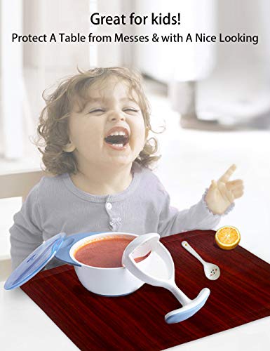 Alpiriral Dining PlaceMats Set of 8 Heat Resistant PlaceMats Easy to Wipe Off Scrub Vinyl Place Mats Washable Table Mats Protect A Table from Messes & with A Nice Looking in Cherry Red