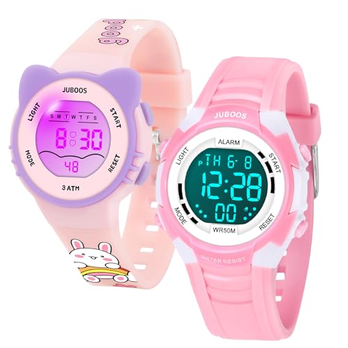Juboos 2PCS Kids Watch for Boys Girls 5-18, Kids Waterproof Sports Outdoor Wristwatch