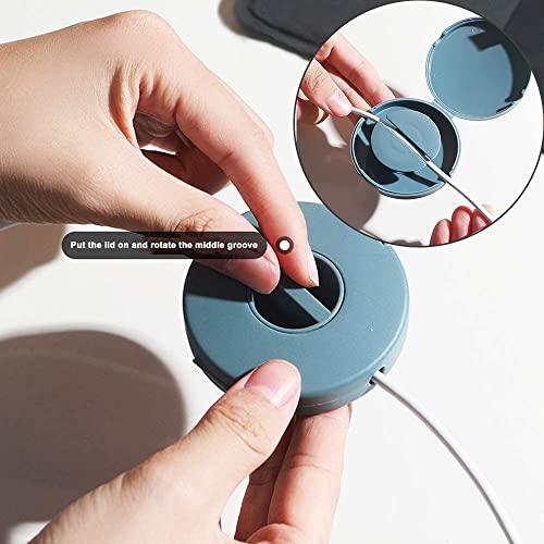 3 Pieces Earbud Organizer, Round Headphone Cord Organizer, Retractable