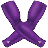 UPF50+ Sports Arm Sleeves for Men & Women | 20+ Designs | Athletic Compression with SGS Certified UPF 50 UV Sun Protection. Prefect for Golf, Cycling, Running, Fishing, Outdoors (Pair)