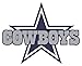 Dallas Cowboys Star with Text Sticker Vinyl Decal 5 SISEZ Truck Window Helmet Motorcycle Hard Hat Bumper Laptop Wall Art Emblem Large Dallas Cowboys Sticker (3