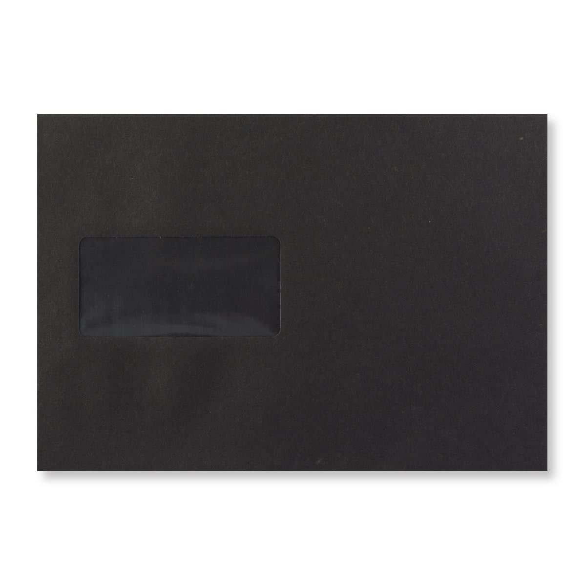 C5 Coloured envelopes for A5 Greeting Cards Christmas Cards Wedding Invitation Crafts 162x229mm- Pack of 12 envelopes (Black-Window Peel and Seal)
