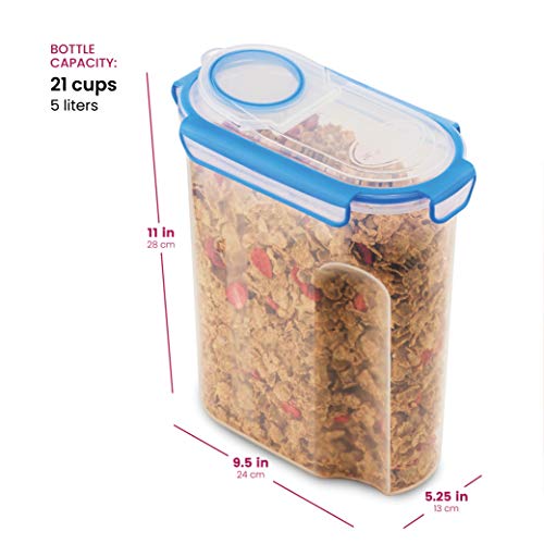 Extra Large Cereal Containers Storage Set [2pk,168oz21cup] Airtight