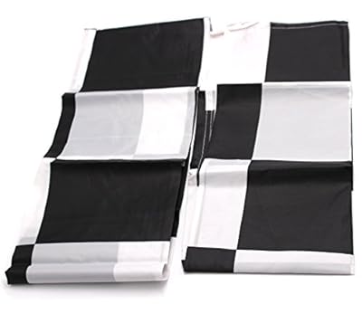 Set of 2 - Racing Outdoor Flag - Large 3' x 5', Weather-Resistant Polyester - Race Flags Nascar Theme Party Favor Decoration