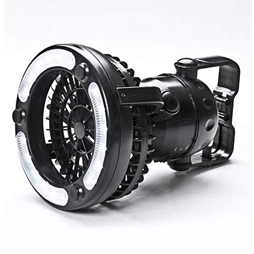Portable LED Camping Lantern with Ceiling Fan 2-In-1 Combo 18 Super Bright LED Light Rechargeable Camping Lantern Flashlights Outdoor Spotlight Flashlight Lamp Waterproof Torch