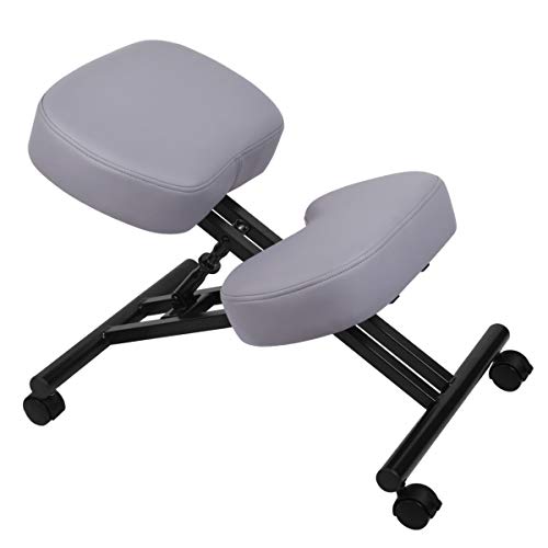 Ergonomic Kneeling Chair, Adjustable Stool for Home and Office - Improve Your Posture with an Angled Seat - Thick Comfortable Cushions