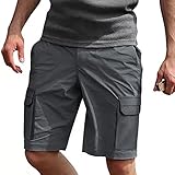Tinkwell Mens Shorts Casual Flat Cargo Shorts for