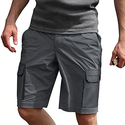 Tinkwell Mens Shorts Casual Flat Cargo Shorts for