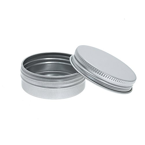 yarachel Pack of 40 Screw Top Round Aluminum Tins Cans Aluminum Screw