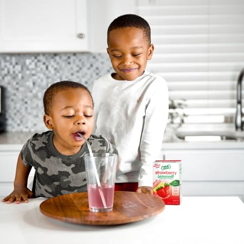 TRUE LEMON STRAWBERRY LEMONADE WATER ENHANCER DRINK MIX (30 COUNT), LOW CALORIE DRINK MIX PACKETS FOR WATER, POWDERED DRINK MIXES & FLAVORS, INDIVIDUAL DRINK PACKETS WITH STEVIA