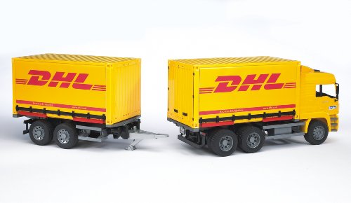 bruder dhl truck with trailer