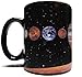 Mean Muggin The Rising Sun Solar System Planets 11 Fluid Ounce Color Changing Heat Sensitive Ceramic Mug - Educational Science Gift - Planets Sized Relatively Accurately - Foam Box Protection