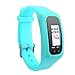Perman Durable Digital LCD Pedometer Run Step Walking Distance Calorie Counter Watch Bracelet (Sky Blue)
