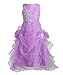 FAIRY COUPLE Girl's Organza Ruffle Flower Girl Pageant Communion Dress K0073