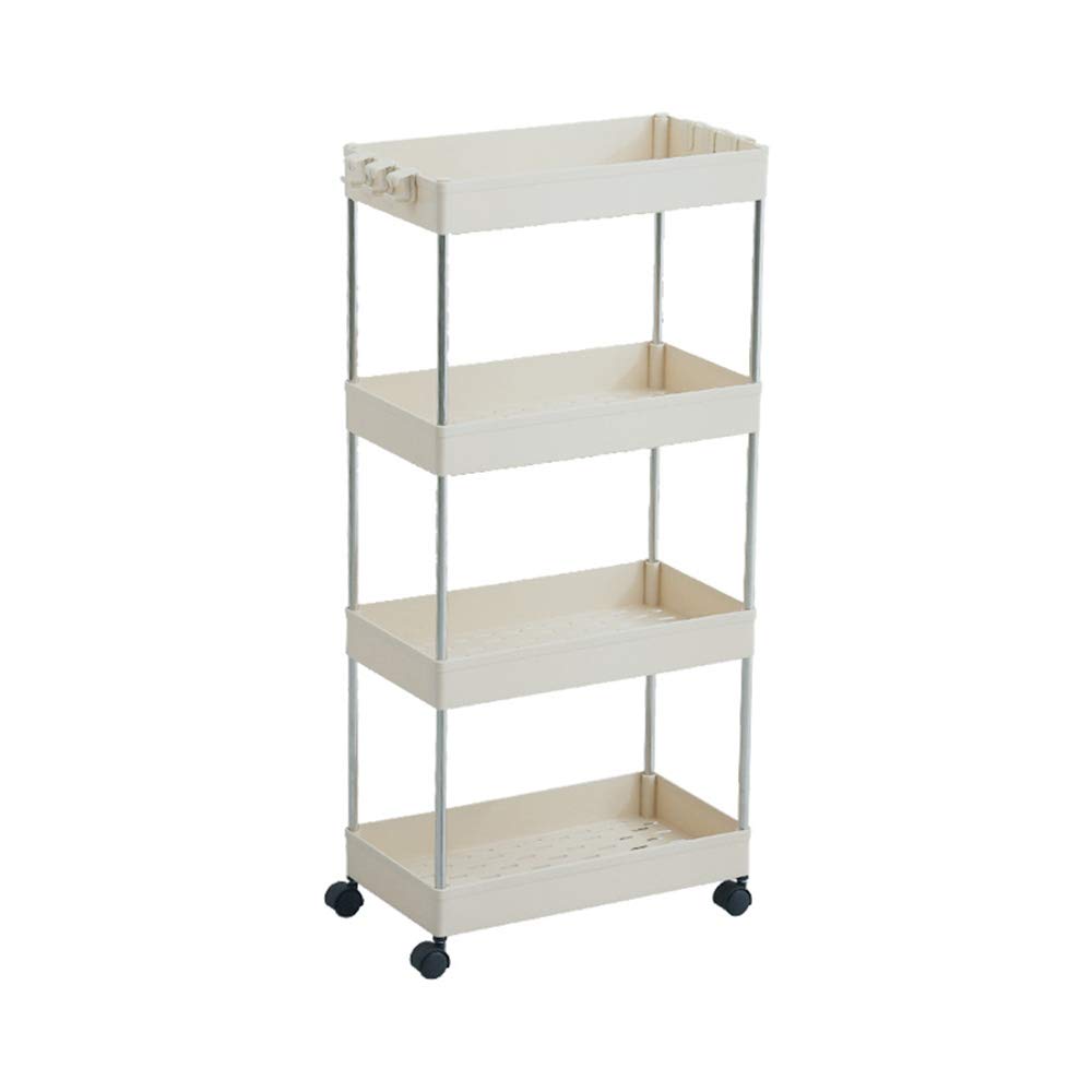 Buy POWSTRO K Movable 4 Tier Slim Storage Cart, Mobile Shelving Unit
