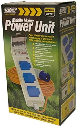 Maypole 230V 10A Mobile Mains Power Unit for Caravans Camping, Campervans, Motorhomes, Orange - Image 3