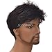 GOOACTION Mens Short Charming Dark Brown Wig for Male Synthetic Hair Wigs