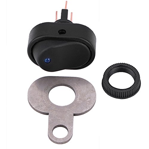 12V Universal Motorcycle Scooter LED Headlight Switch Headlamp On Off Switch with Indicator 12V Handlebar Mounting Switch Button(D) car Switch