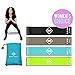 Beach Nook Resistance Loop Bands for Legs and Butt | Elastic Exercise Band Set for Women | Best Resistant Workout Loops for Booty, Glute, Leg & Thigh Exercising with Free Carrying Bag