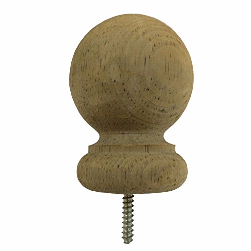 Small Pressure Treated Wood Ball Top 2.7" Finial for Fence and Deck Posts - Green