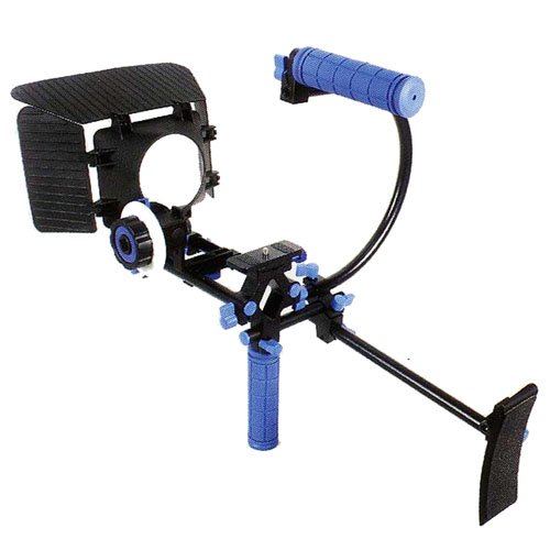 CowboyStudio Camcorder DSLR Shoulder Mount Rig Support 1 Hand & Follow Focus & Matte Box & Top Handle & C Cage for DSLR Canon Nikon Sony