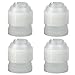 Russian Piping Tips Coupler, MCIRCO 4 Pieces Large Size Single Bag Piping Tip Couplers for Large Size Icing Nozzels to Quickly & Easily Attach and Swap Piping Tips Cake Decorating Supplies Tools