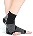Plantar Fasciitis Socks Compression Foot Sleeves for Arch Support Toeless Front & Ankle Support M Black