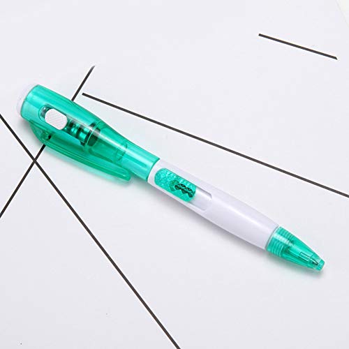 CactusAngui 2Pcs Creative Multifunctional School Office Supply Ballpoint Pen with LED Light Random Color