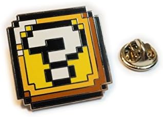 Super Mario World ? QUESTION BLOCK BOX Pixel SNES Hat Jacket Tie Tack Lapel Pin