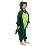 Silver Lilly Kids Dinosaur Animal Costume - Children Plush One Piece Pajamas (5T - 8 Youth)