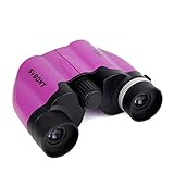 SVBONY SV26 Kids Binocular 8x21 High Resolution Real Optics Party Favors for Bird Watching Premium Educational Learning Watching Wildlife Camping Hunting Birthday Gift(Rose red)