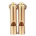 Cevinee Loud Version Portable Brass Emergency Whistle, Classic EDC Tool Collection, Mini Survival Whistle with Key Chain, 2 Piece