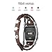 Sutefoto for Fitbit Versa Bands, Handmade Leather DIY Bands Waterproof Women Men Small Large Slim Replacement Band Accessories set Adjustable Fashion Sport Strap (Brown)