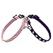 Cat Breakaway Collar Medium Large Cat Adjustable Puppy Collar Pink Purple Velvet Necklace-Safety Bing Crystal Rhinestone Pet Collar Set with Bell for Kitten 2pcs Pack