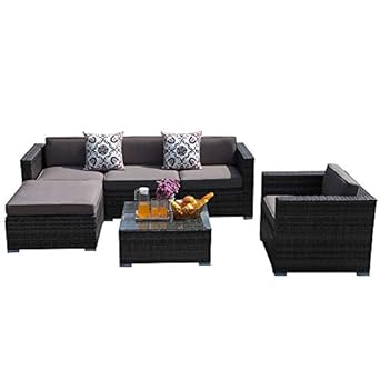 Amazon Com Patiorama Outdoor Furniture 6 Piece Patio Sectional