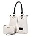 YANXI Letter Handbag Lady Fashion Shoulder Handles PU Leather Tote Bag With Zipper Women Bag Set