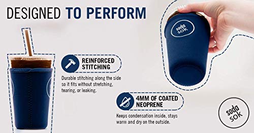 image for Java Sok SODA SOK Reusable Drink Sleeve – Insulated Neoprene Sleeve 