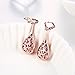 Rose Gold Filigree Teardrop Leverback Earrings (Filigree Teardrop)