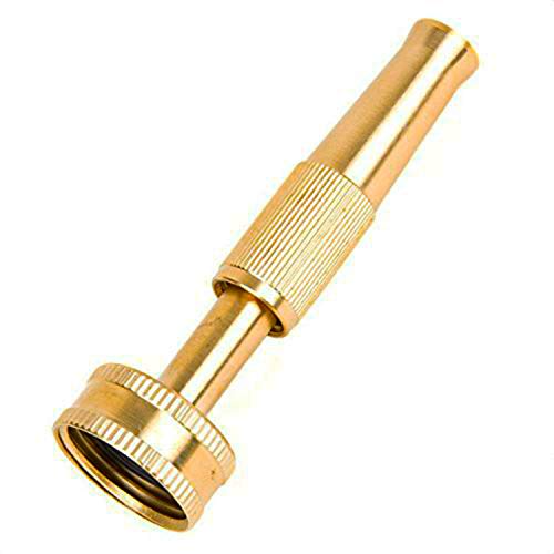 jianzhenkeji 1 pcs Garden Hose Nozzle Solid Brass Hose Spray Nozzle Heavy Duty Adjustable Twist Nozzle Sprayer Adapter Perfect for Spray Irrigation,Car Wash, Power Cleaning, Lawn & Garden Watering