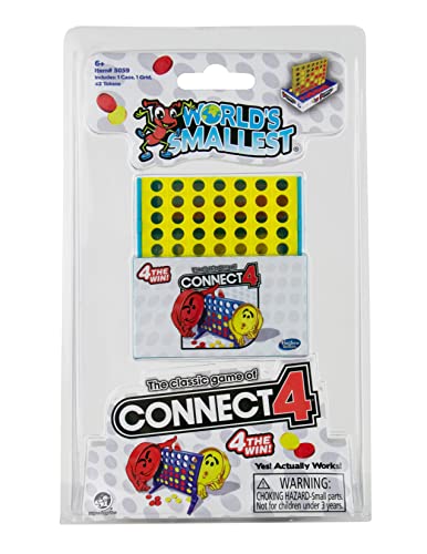 World's Smallest Connect 4 board-games for Ages 6 and up, Multicolor, Miniature