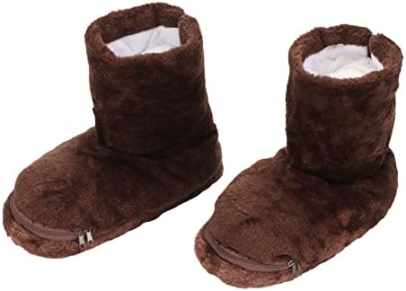 USB Electric Heating Slippers, Washable Heated Plush Shoe for