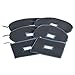 Richards Homewares Micro Fiber Deluxe Six Piece Accessory Set - Black With Charcoal Trim