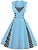 Vestito Donna Anni 50 Retrò Con Cintura - Elegante Per Cerimonie E Casual - 13
