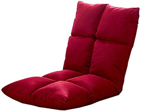 XHCP Soft and comfortable children's chair, adjustable 6-position portable classroom sofa (color: RED)