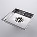 KES Invisible Tile-in Drain 6-Inch by 6-Inch SUS 304 Stainless Steel Rustproof with Strainer, V252S15